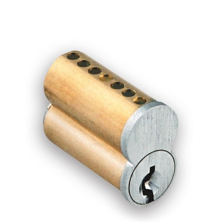 Gms GMS: Small Format Interchangeable Core, 7 Pin, Best Q, Satin Chrome, Uncombinated (No Pins) GMS-IC-7-Q-26D